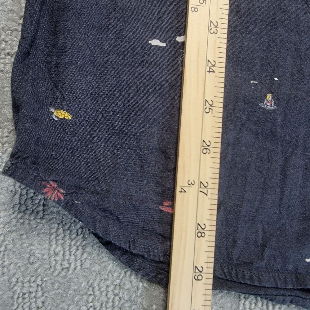 Vans Shirt Mens L Short Sleeve Button Up Black Tres Palmas Beach Scenes Print - Picture 8 of 12